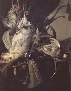 Still Life of Dead Birds and Hunting Weapons (mk14), Aelst, Willem van